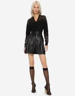 Cashmere, tulle and silk cardigan with lace