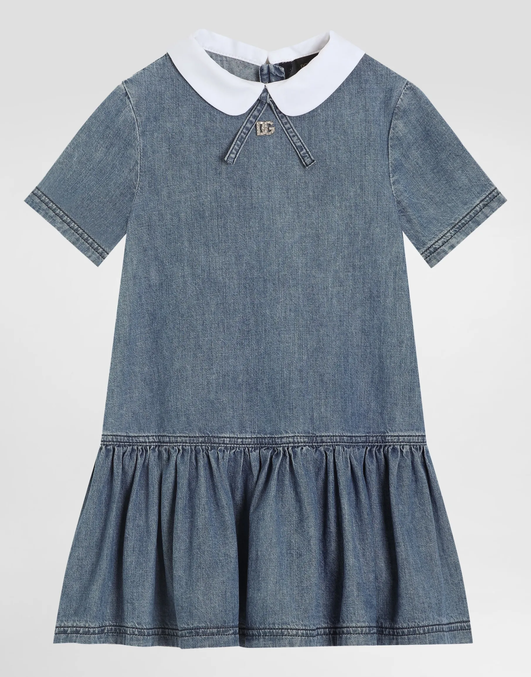 Chambray dress with DG logo