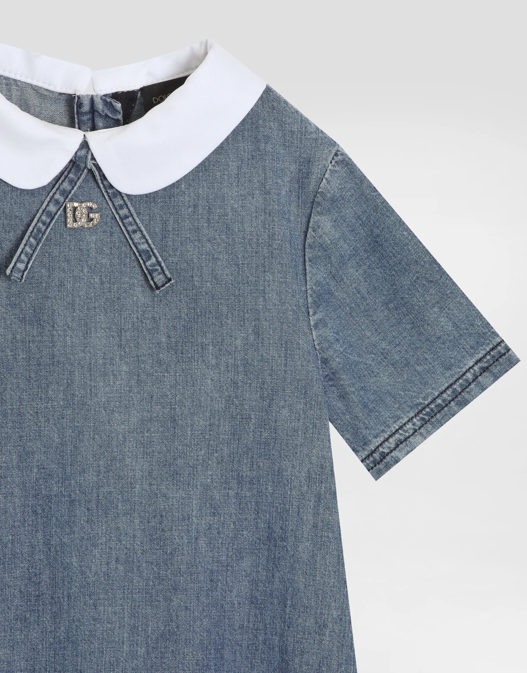 Chambray dress with DG logo