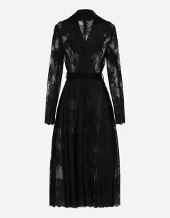 Chantilly lace coat with belt