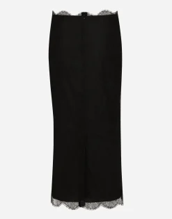 Chantilly lace midi skirt