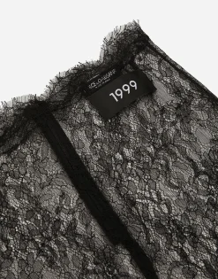 Chantilly lace midi skirt