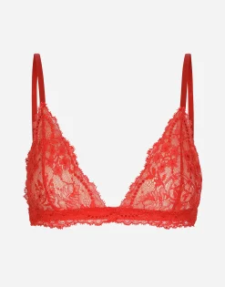 Chantilly lace triangle bra