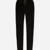 Chenille jogging pants with Dolce&Gabbana embroidery