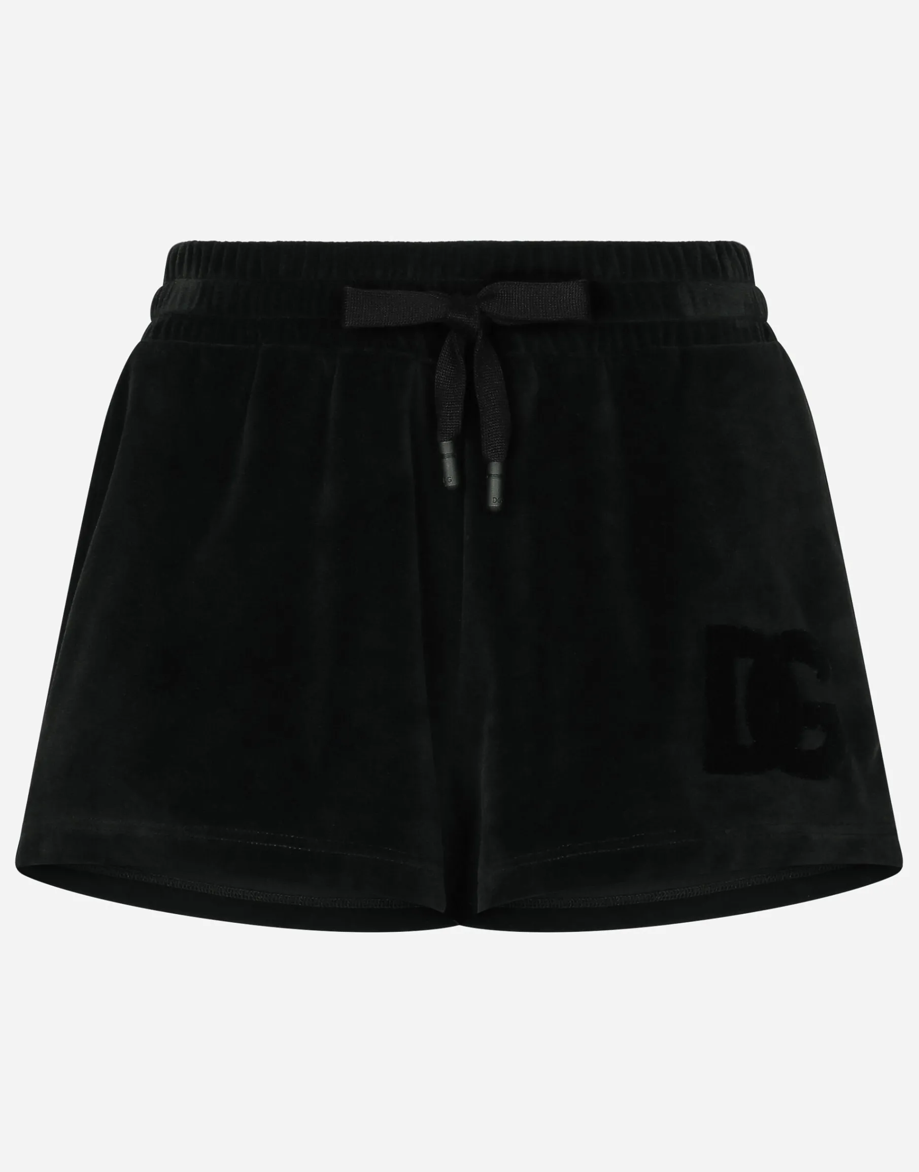 Chenille shorts with Dolce&Gabbana embroidery