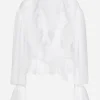 Chiffon blouse with ruffles