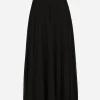 Chiffon calf-length circle skirt