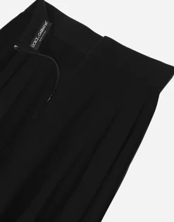 Chiffon calf-length circle skirt