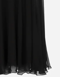 Chiffon calf-length circle skirt