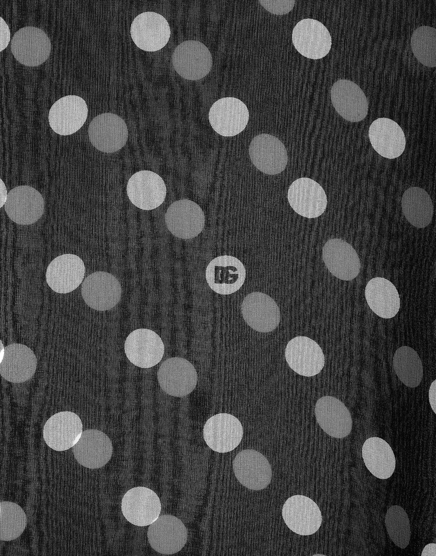 Chiffon pussy-bow blouse with polka-dot print