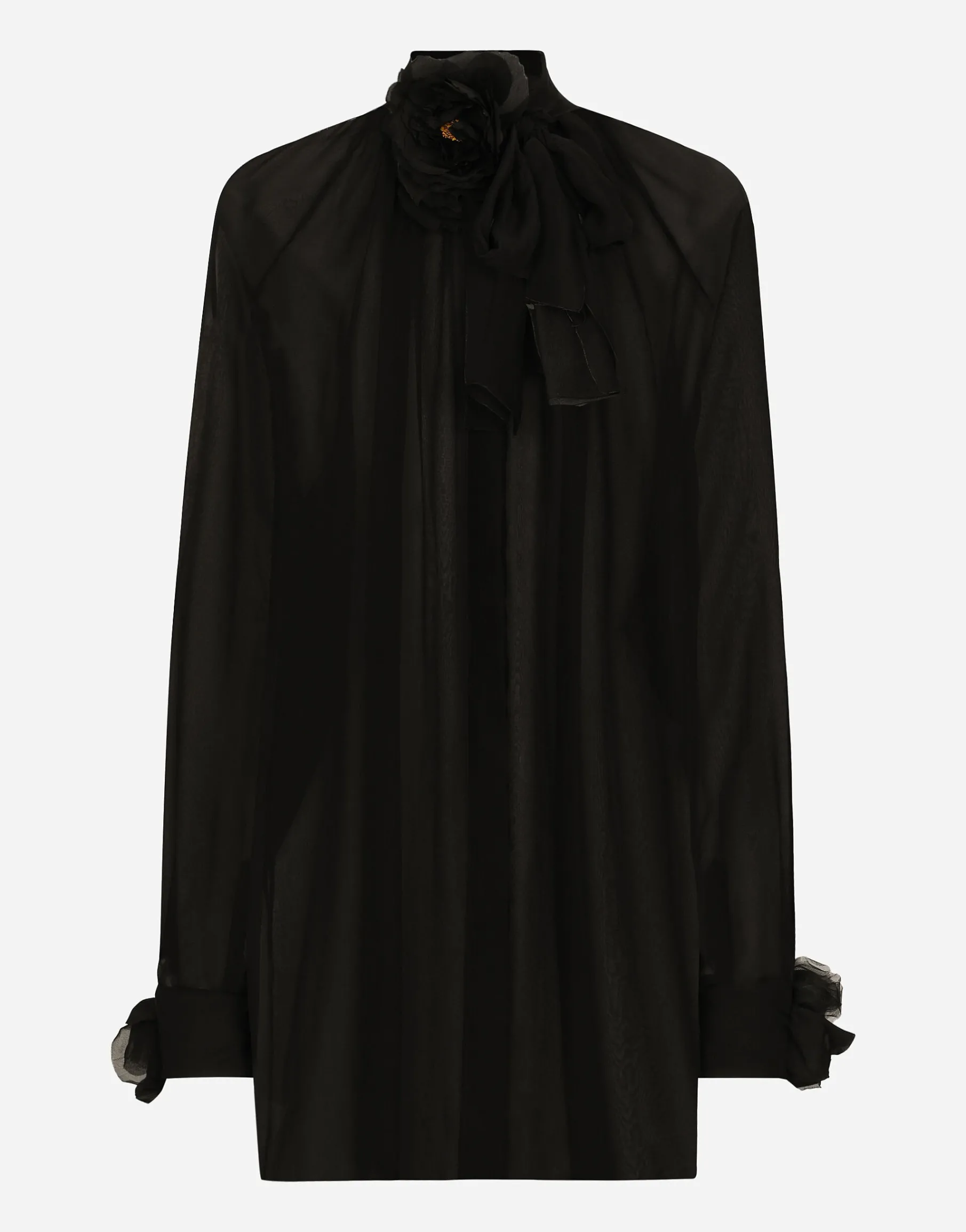 Chiffon pussy-bow shirt