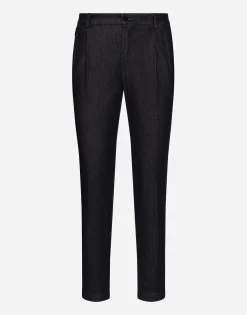 Chino jeans with pleats