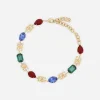 Choker with DG logo and multi-colored crystals