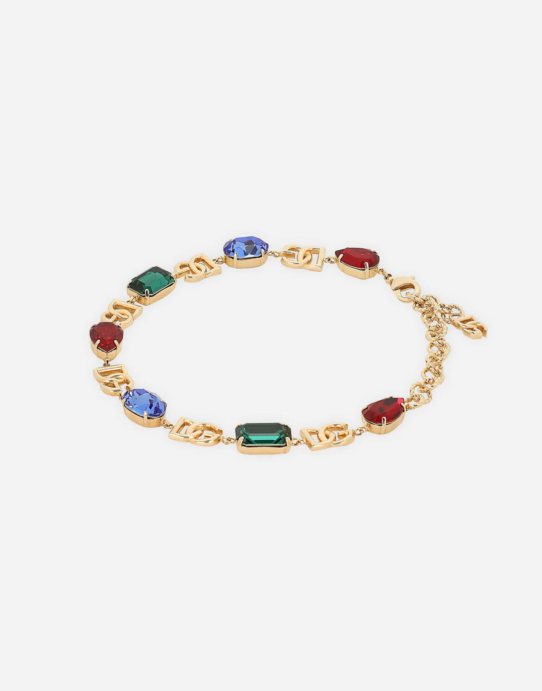 Choker with DG logo and multi-colored crystals