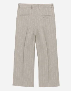 Classic pinstripe linen pants