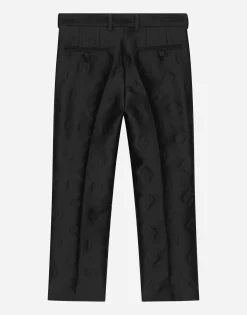 Classic silk jacquard pants