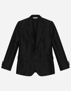 Classic silk jacquard two-button Sicilia-fit jacket