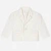 Classic single-breasted textured jersey jacket