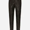 Classic tuxedo pants with sequins