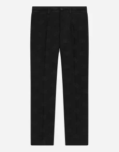Classic wool jacquard trousers with DG logo