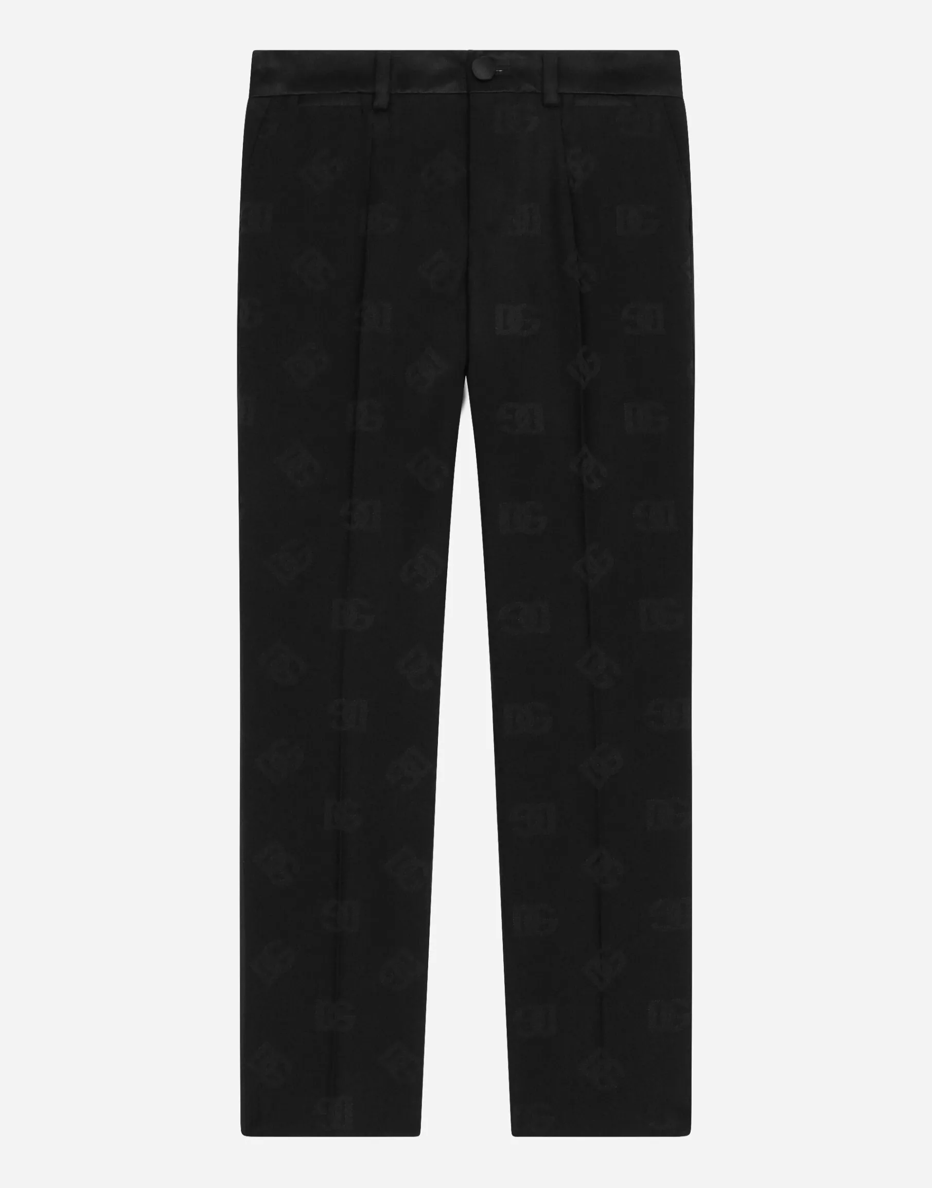 Classic wool jacquard trousers with DG logo