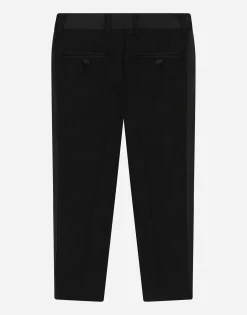 Classic wool jacquard trousers with DG logo