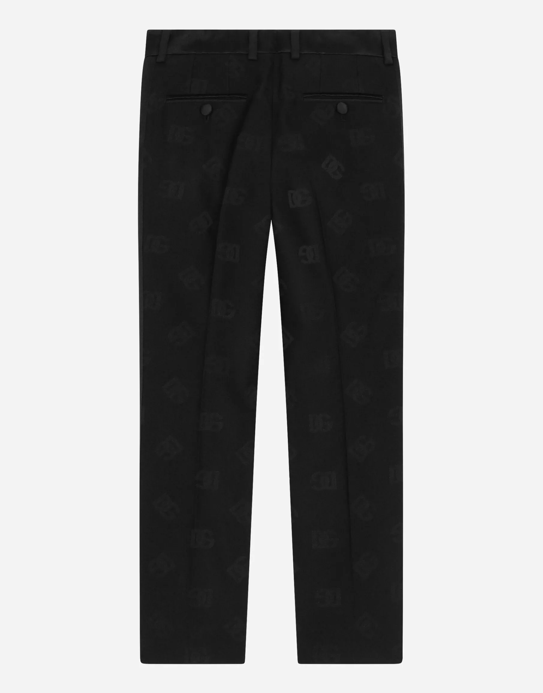 Classic wool jacquard trousers with DG logo