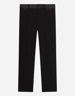 Classic woolen pants with duchesse inserts