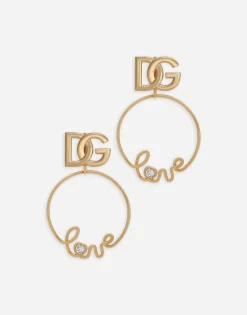 Clip-on “love” earrings with DG logo