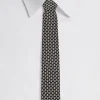 6-cm printed silk blade tie