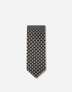 6-cm printed silk blade tie