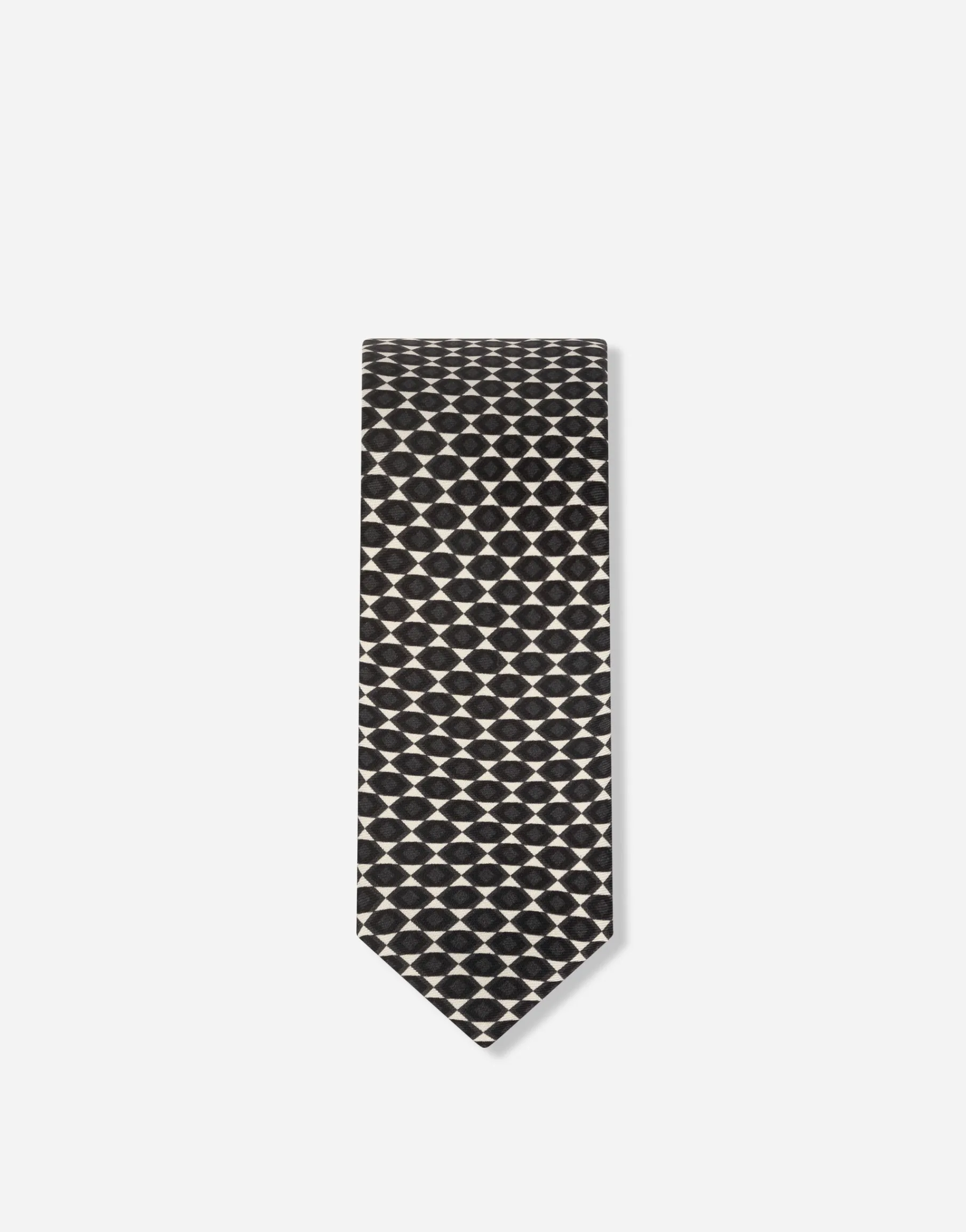 6-cm printed silk blade tie