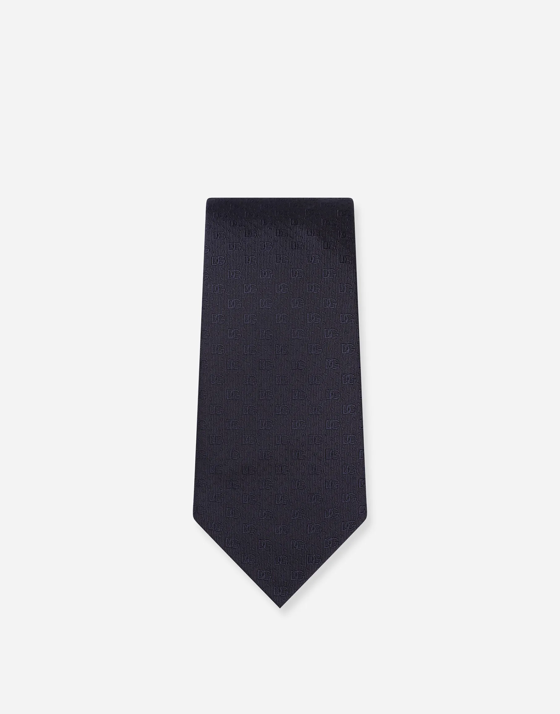 8-cm silk jacquard blade tie with DG logo