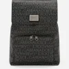Coated jacquard backpack