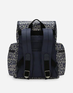 Coated jacquard backpack