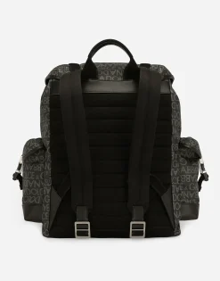 Coated jacquard backpack