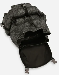 Coated jacquard backpack