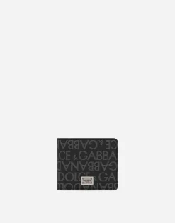 Coated jacquard bifold wallet