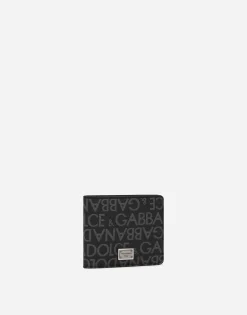 Coated jacquard bifold wallet