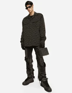 Coated jacquard box bag