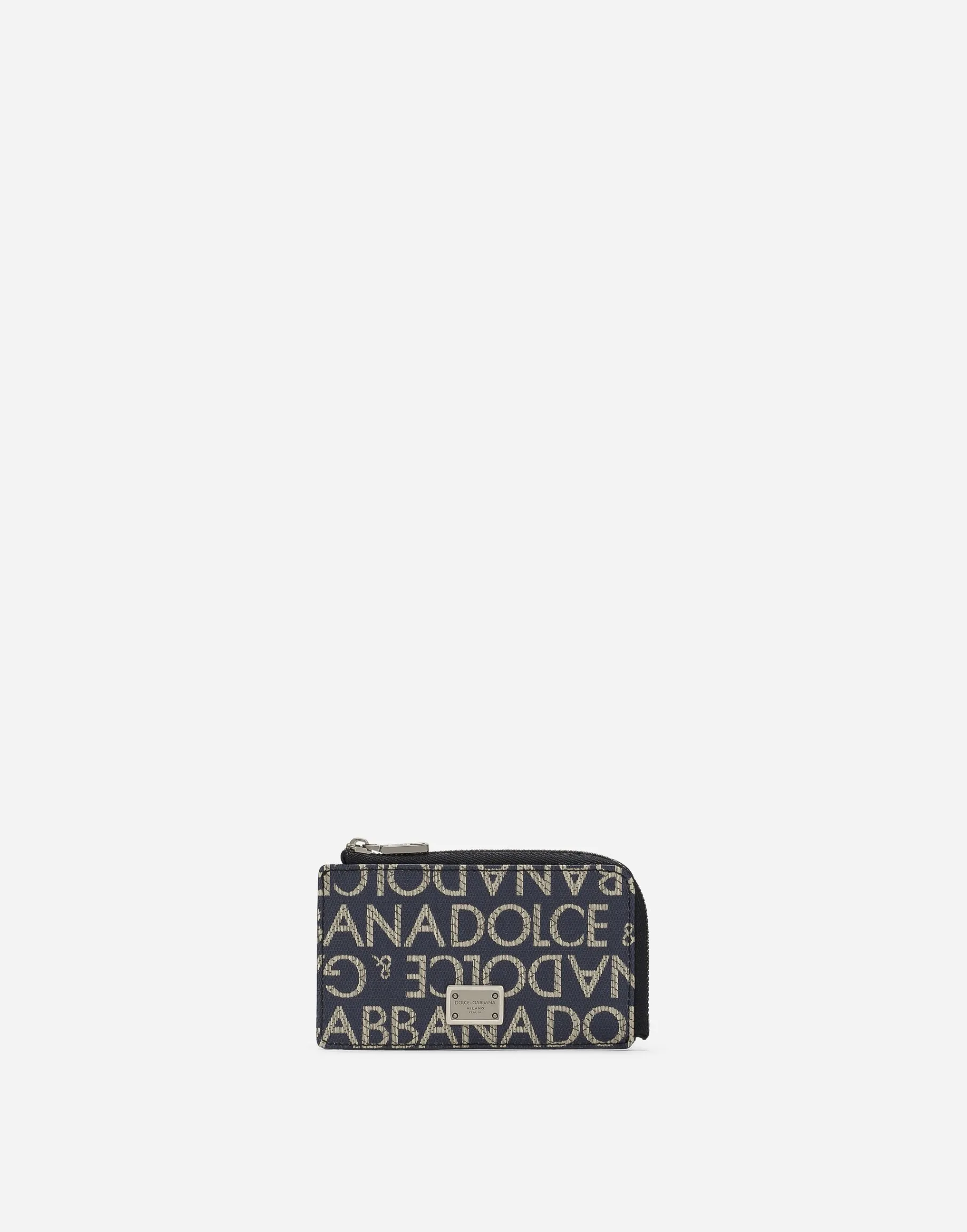 Coated jacquard card holder