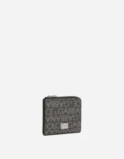 Coated jacquard card holder