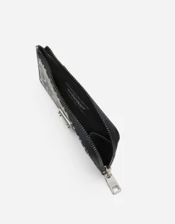 Coated jacquard card holder