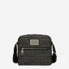 Coated jacquard crossbody bag