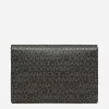 Coated jacquard crossbody bag