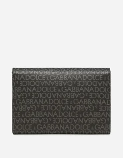 Coated jacquard crossbody bag
