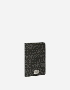 Coated jacquard passport holder