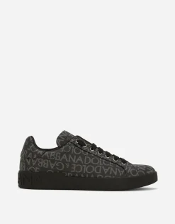 Coated jacquard Portofino sneakers