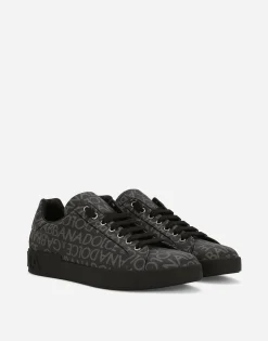 Coated jacquard Portofino sneakers