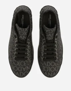 Coated jacquard Portofino sneakers